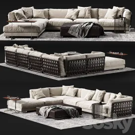 Flexform cestone corner sofa